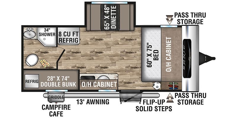 Venture RV Sonic Lite SL169VUD floor plan