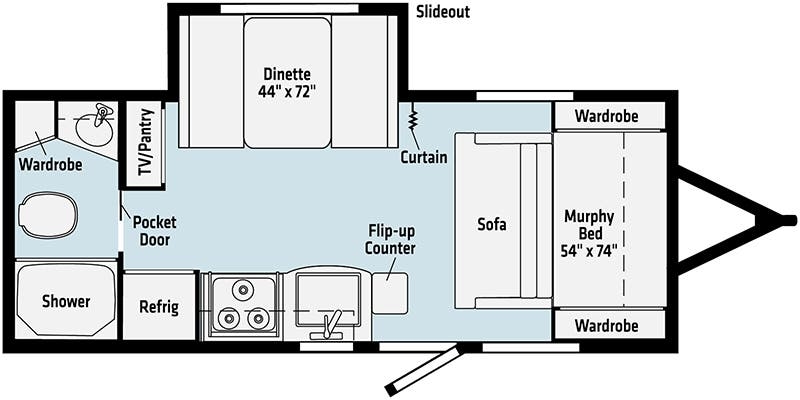 Winnebago Micro Minnie 2108DS floor plan
