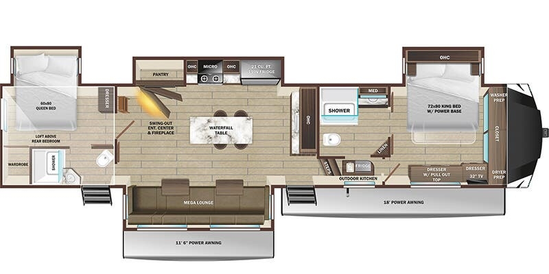 Highland Ridge Open Range 3X 390TBS floor plan