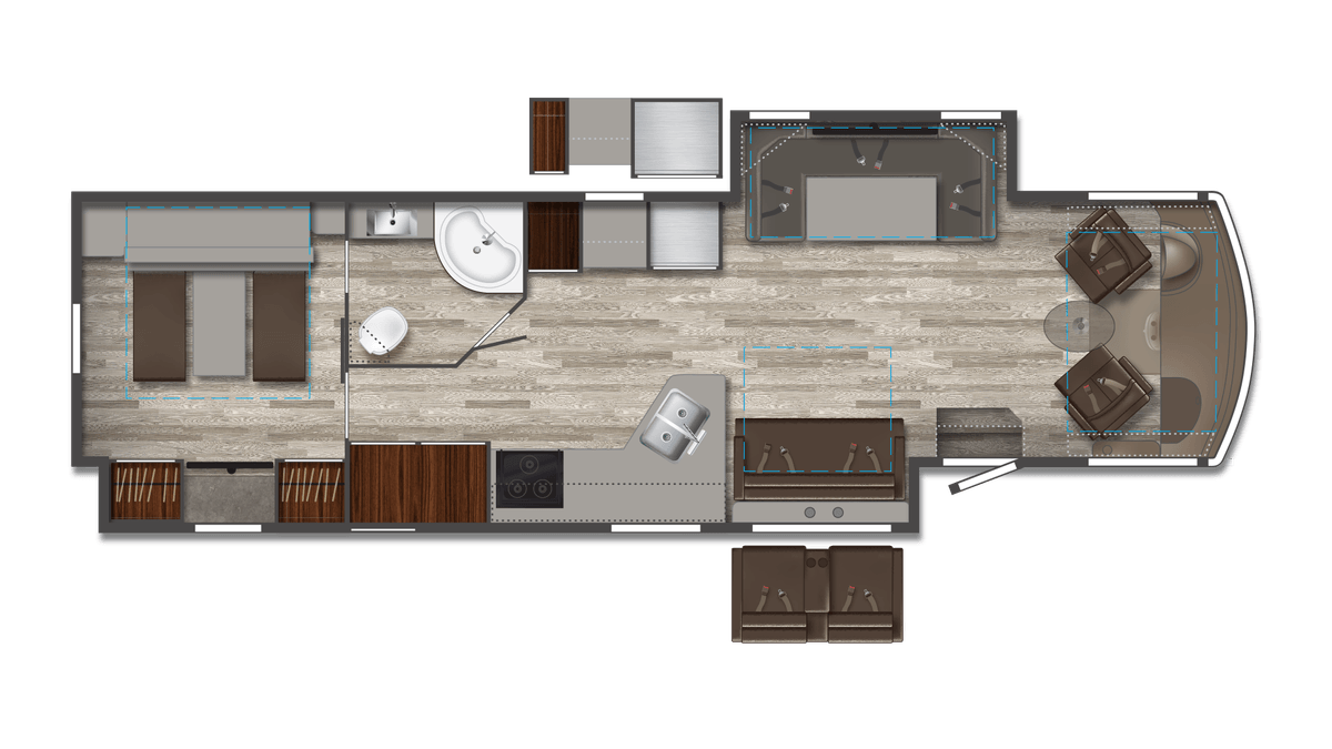 Winnebago Sunstar 34R floor plan