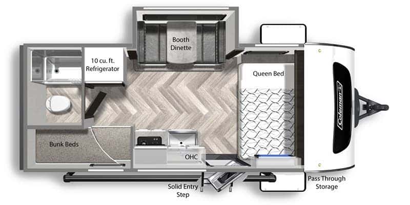Dutchmen Coleman Rubicon 1708BH floor plan