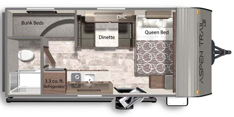 Dutchmen Aspen Trail Mini 17BH floor plan