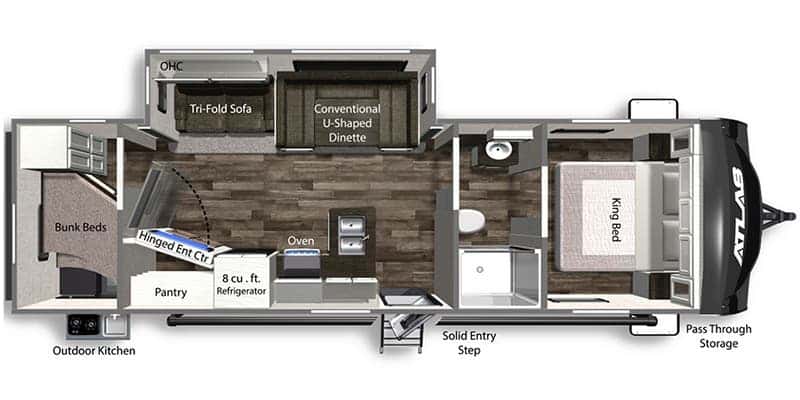 Dutchmen Atlas 2902BH floor plan