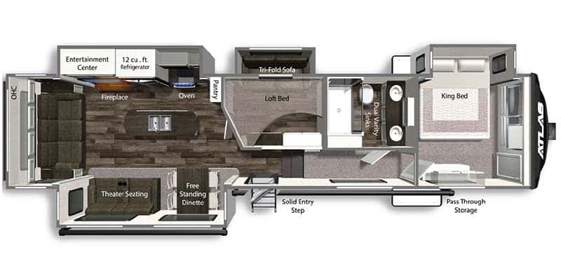 Dutchmen Atlas 3552MBKB floor plan