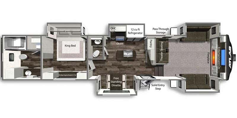 Dutchmen Atlas 3802FLKB floor plan