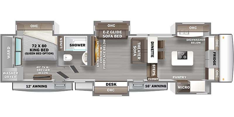 Forest River RiverStone 391FSK floor plan
