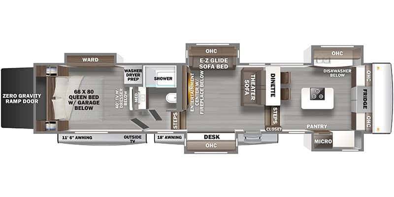 Forest River RiverStone 42FSKG floor plan