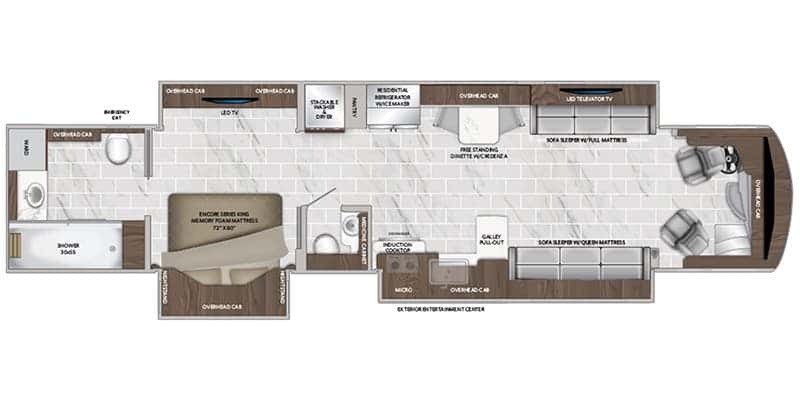 American Coach American Dream 45A floor plan