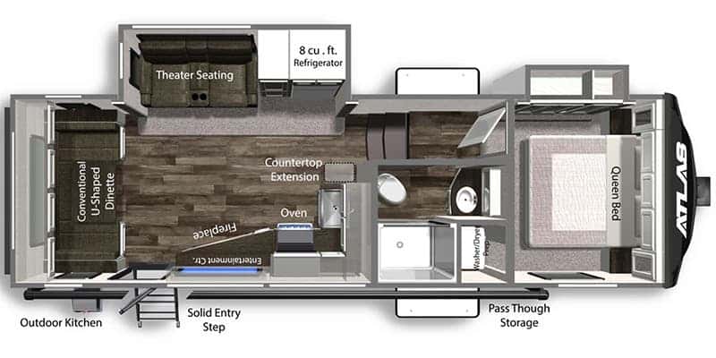 Dutchmen Atlas 2532RDF floor plan