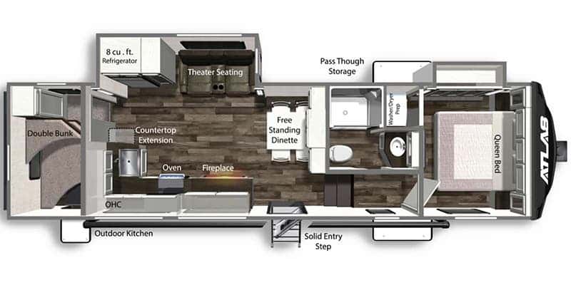 Dutchmen Atlas 2942BHF floor plan