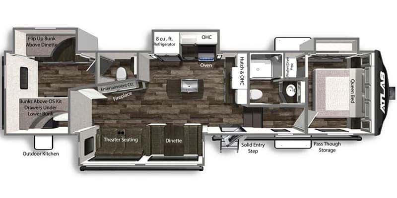 Dutchmen Atlas 3342BHF floor plan