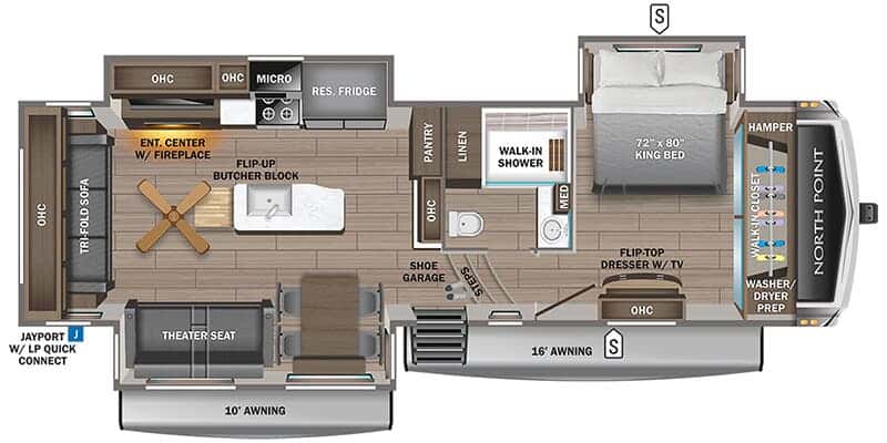Jayco North Point 310RLTS floor plan
