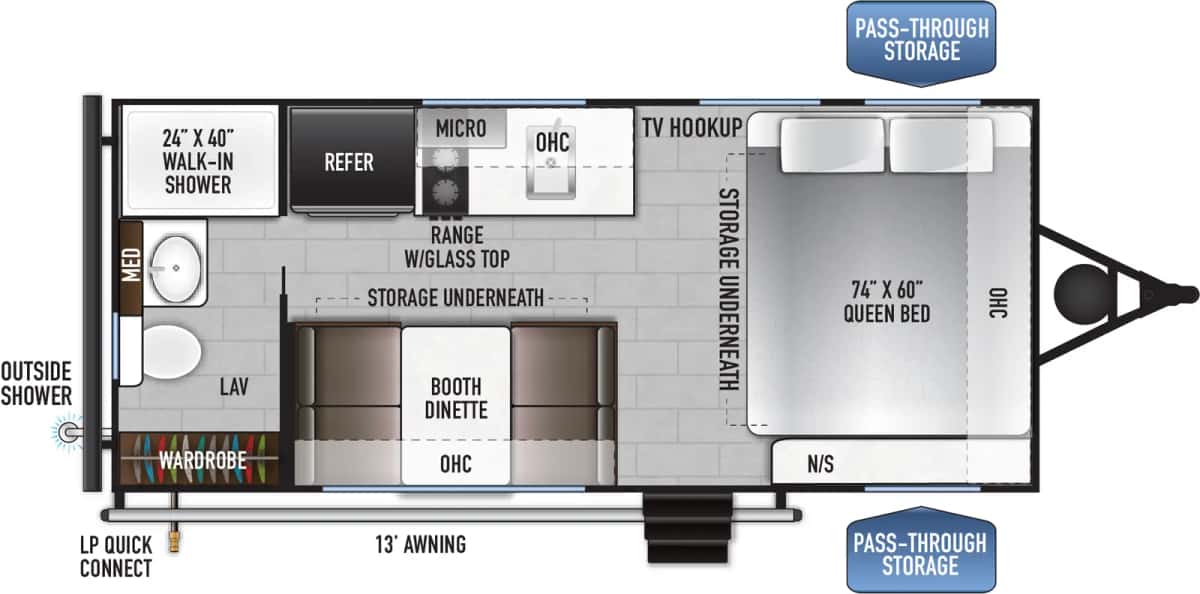 East to West Della Terra LE 160RBSLE floor plan