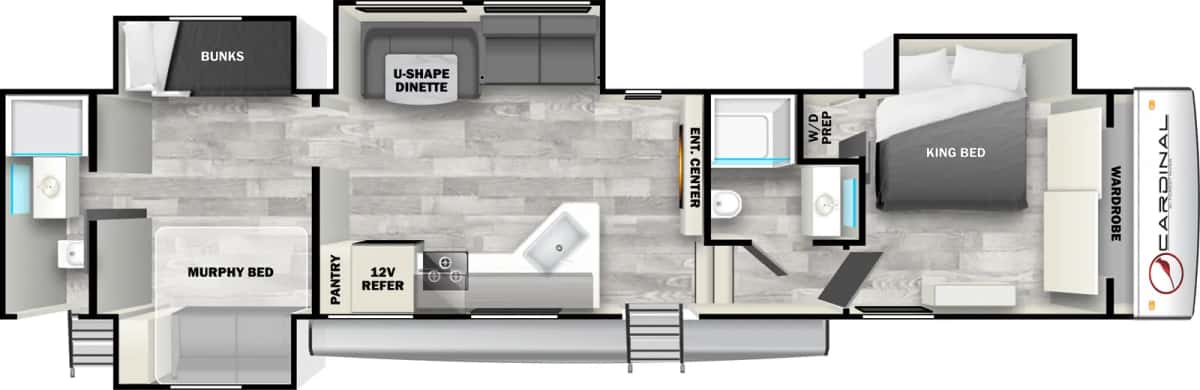 Forest River Cardinal 39QB floor plan