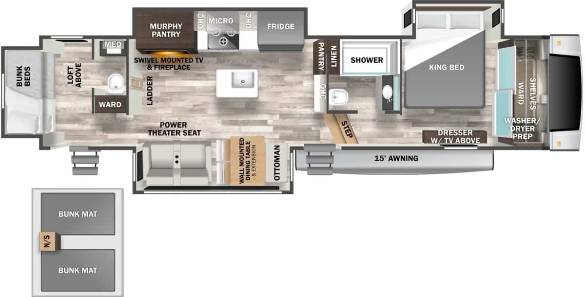 Forest River Cedar Creek 3525LF floor plan