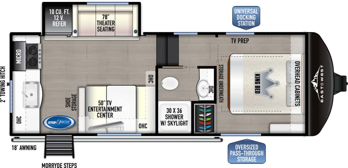 East to West Blackthorn 22RK floor plan