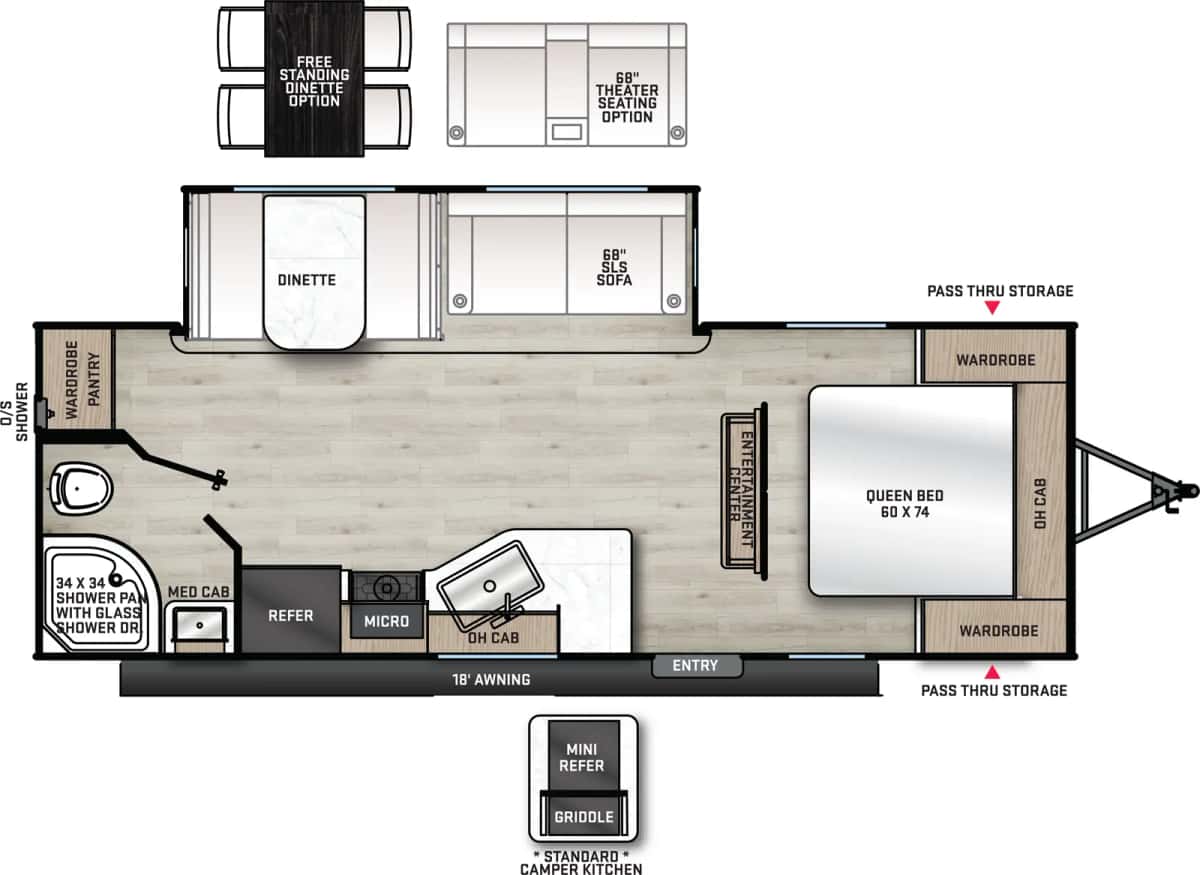 Forest River Aurora 24RBS floor plan