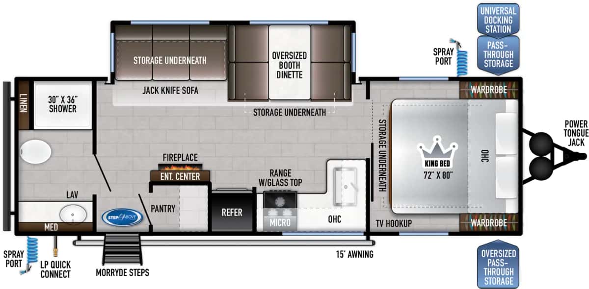 East to West Della Terra 261RB floor plan