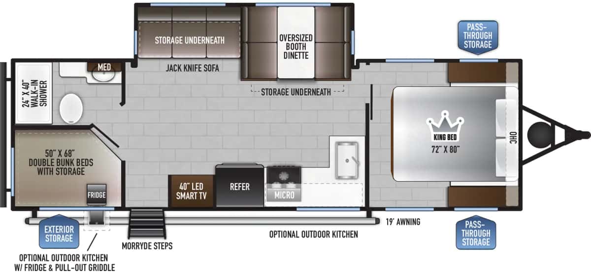 East to West Della Terra 262BH floor plan