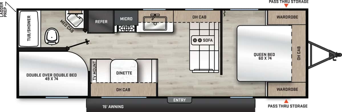 Forest River Aurora 26BH floor plan