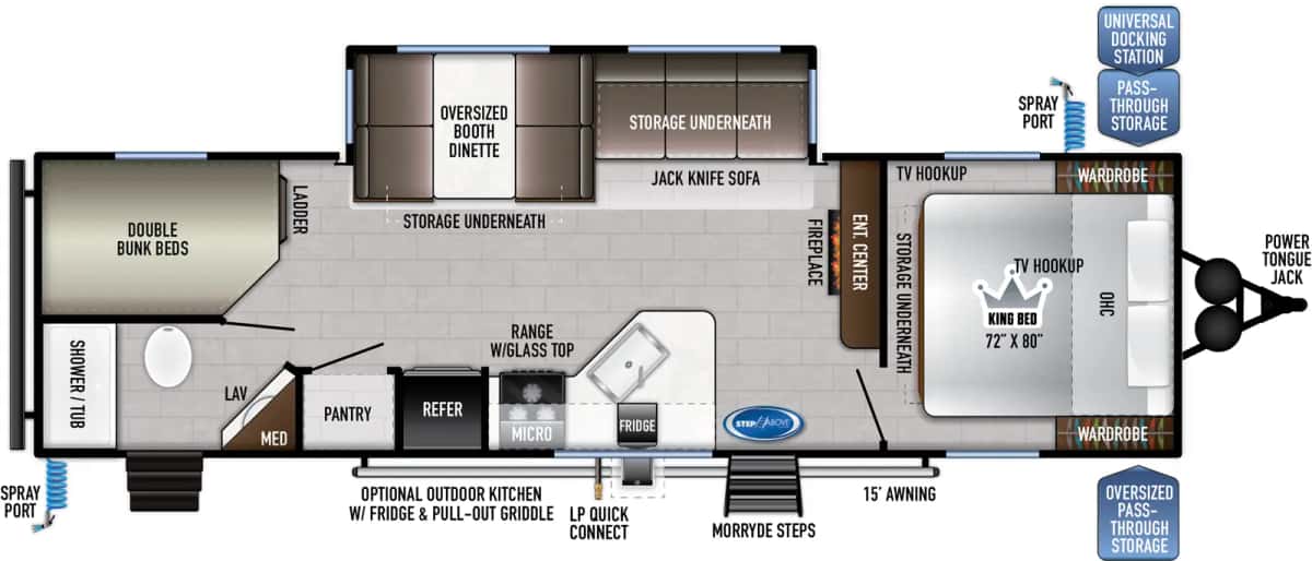 East to West Della Terra 271BH floor plan