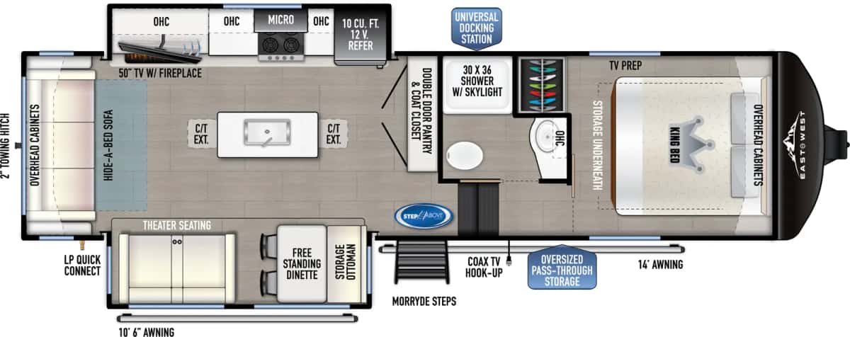 East to West Blackthorn 28RL floor plan