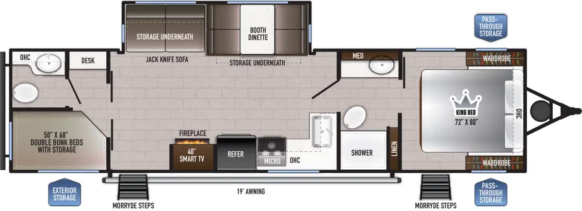 East to West Della Terra 300DB floor plan