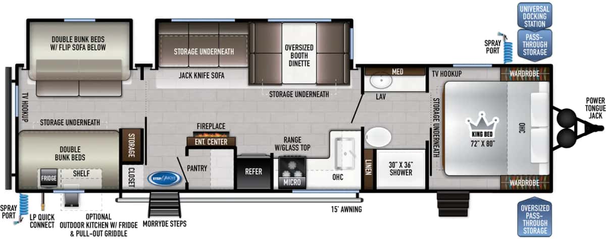 East to West Della Terra 312BH floor plan