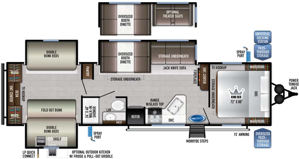 East to West Della Terra 323QB floor plan