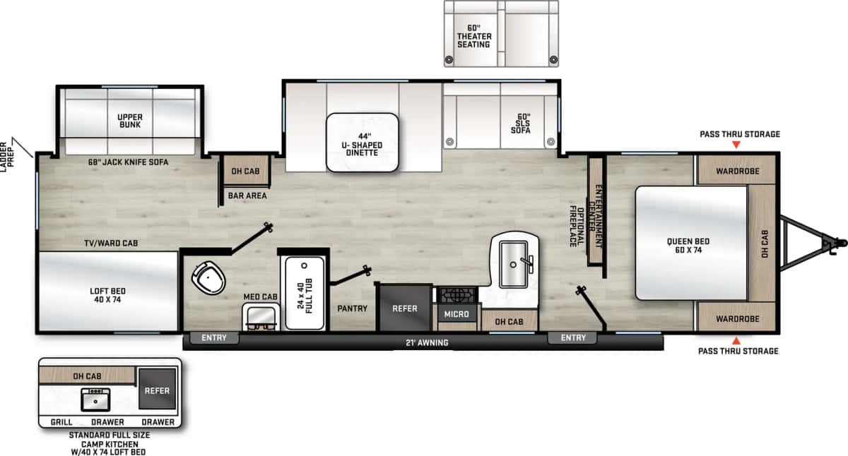 Forest River Aurora 32BDS floor plan