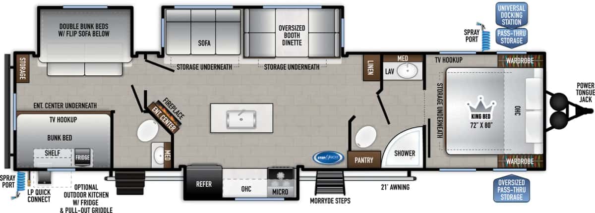 East to West Silver Lake 33K2B floor plan