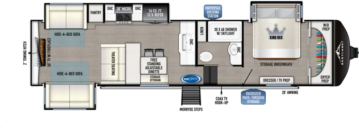 East to West Tandara 340RD floor plan