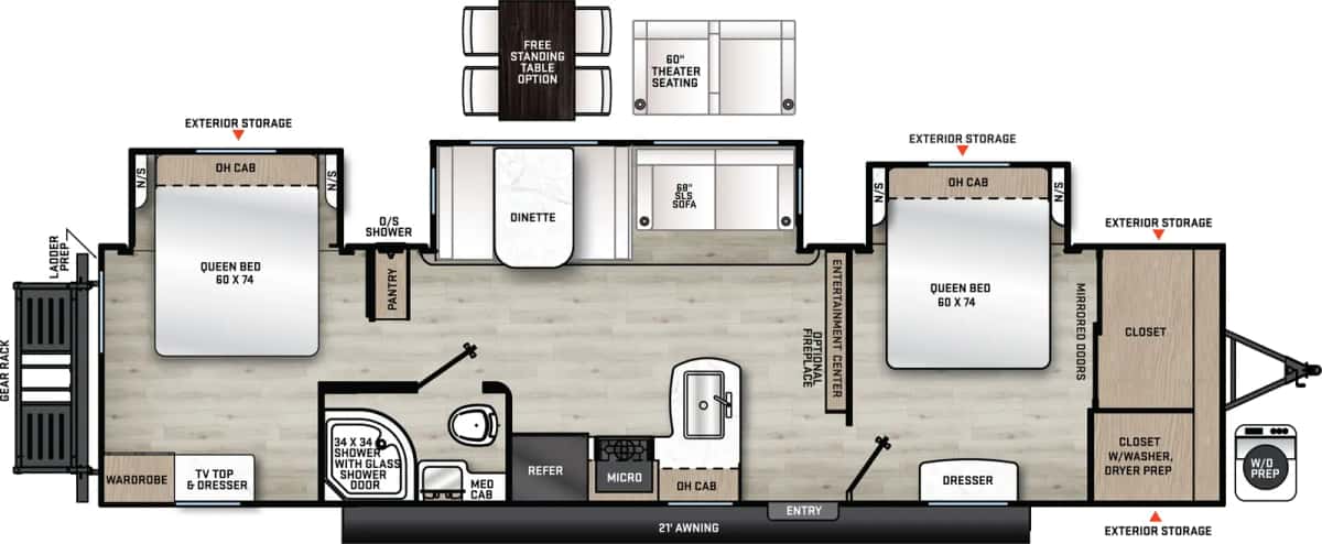 Coachmen Catalina Legacy Edition 343BHTS2QB floor plan