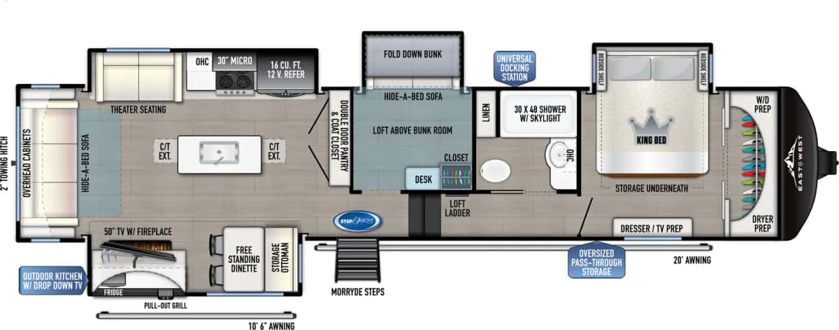 East to West Blackthorn 3801MB-OK floor plan