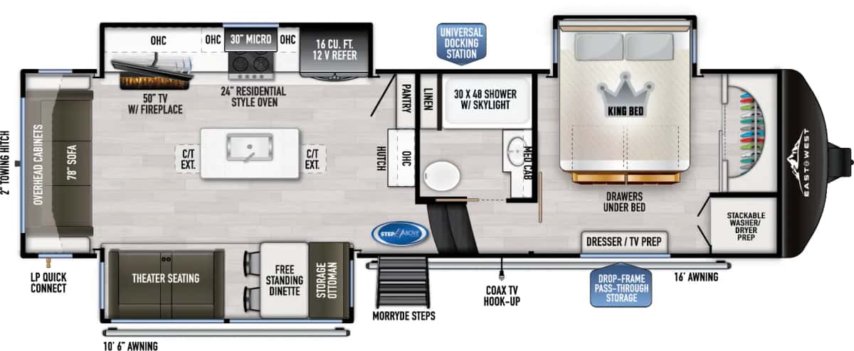 East to West Ahara 325RL floor plan