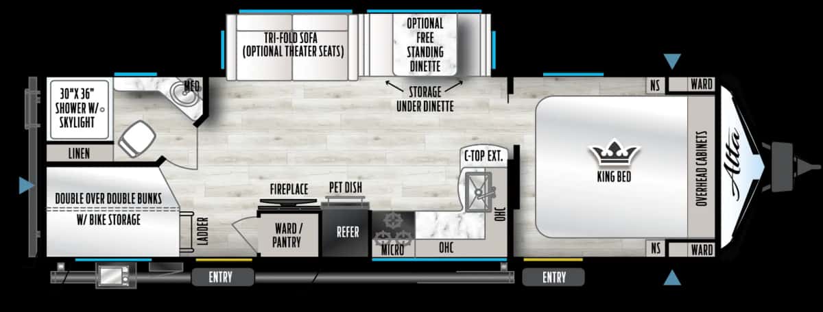 East to West Alta 2800KBH floor plan