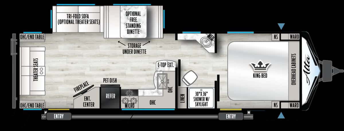 East to West Alta 2850KRL floor plan