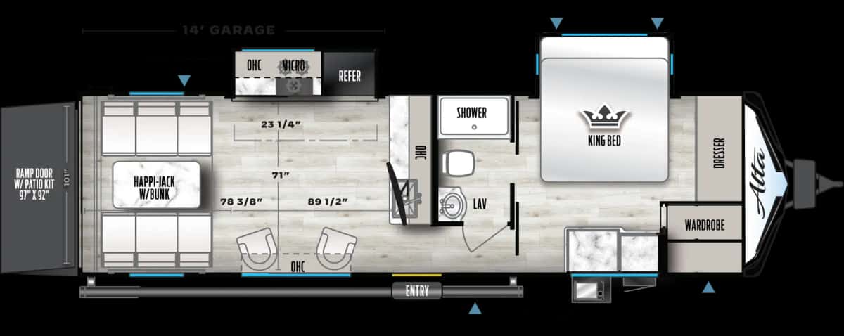 East to West Alta 2870KTH floor plan