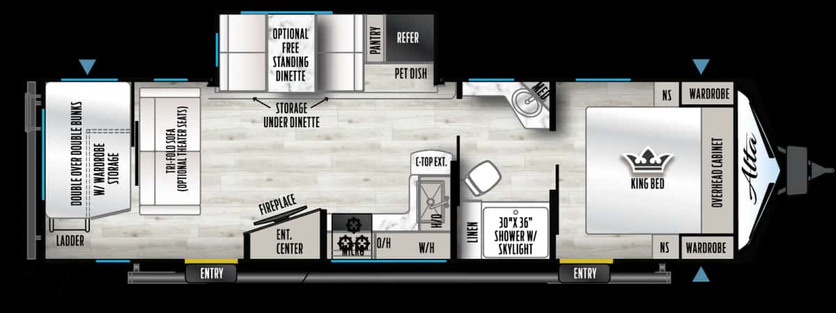 East to West Alta 2900KBH floor plan