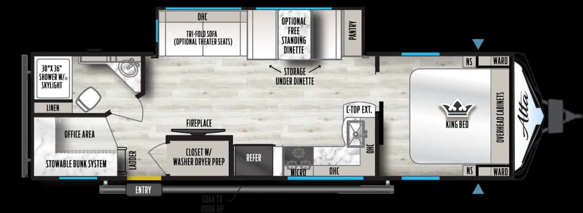 East to West Alta 3100KXT floor plan