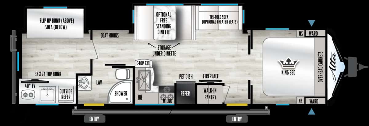 East to West Alta 3150KBH floor plan