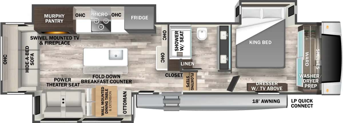 Forest River Cedar Creek 360RL floor plan