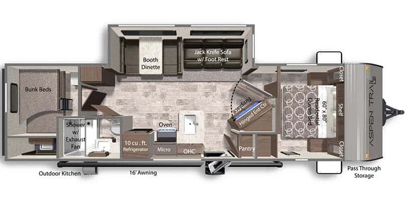 Dutchmen Aspen Trail LE 29TB floor plan