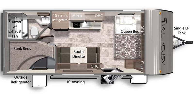 Dutchmen Aspen Trail Mini 1950BH floor plan