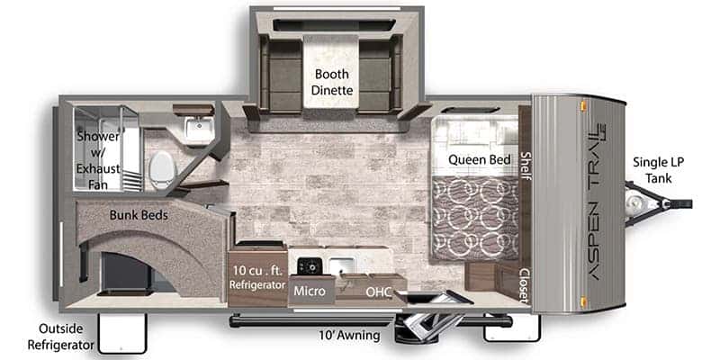 Dutchmen Aspen Trail Mini 1980BH floor plan