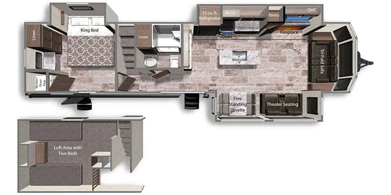 Dutchmen Aspen Trail Loft 390LOFT floor plan