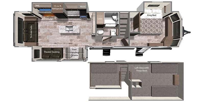 Dutchmen Aspen Trail Loft 391LOFT floor plan