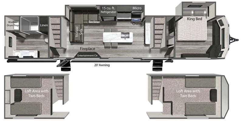 Dutchmen Aspen Trail Loft 421LOFT floor plan