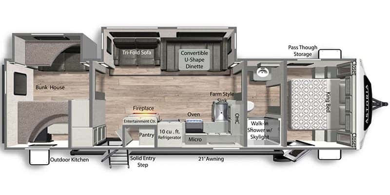 Dutchmen Astoria 3203BH floor plan