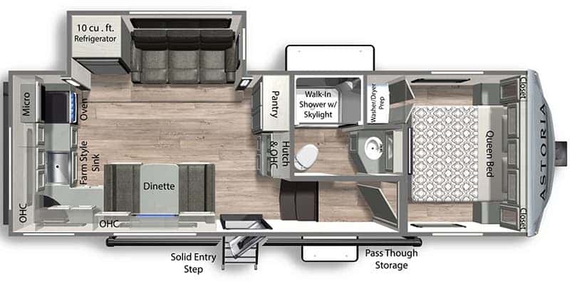 Dutchmen Astoria Half-Ton 230ML floor plan